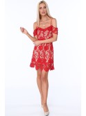 Red lace cocktail dress ZZ313 - Online store - Boutique